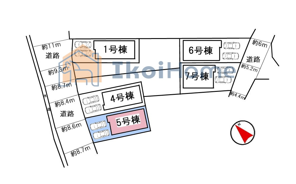 明石市二見町西二見　全7棟　5号棟　新築戸建のその他|区画図です！
