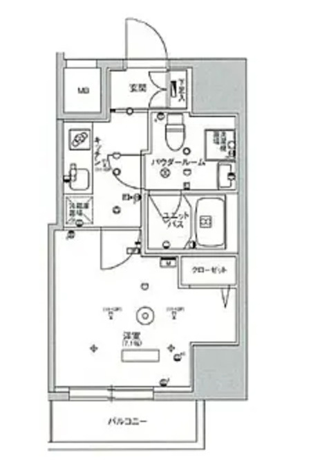 板橋区宮本町の賃貸マンションの間取り