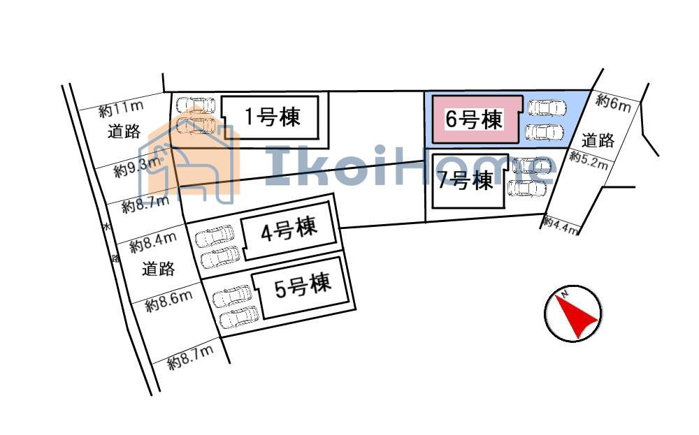 明石市二見町西二見　全7棟　6号棟　新築戸建のその他|区画図です！