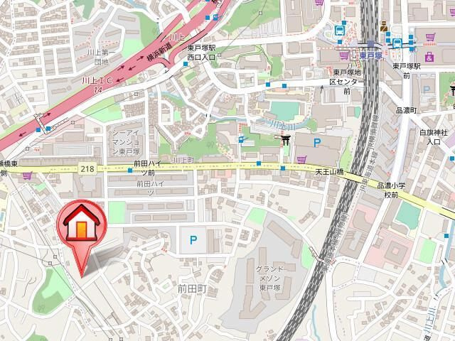サンヒルズ東戸塚の地図