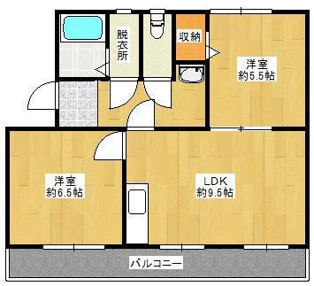 コンチェルト東合川Iの間取り