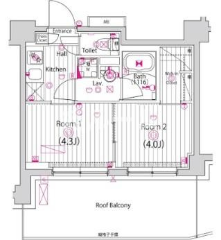 練馬区豊玉北３丁目の賃貸マンションの間取り