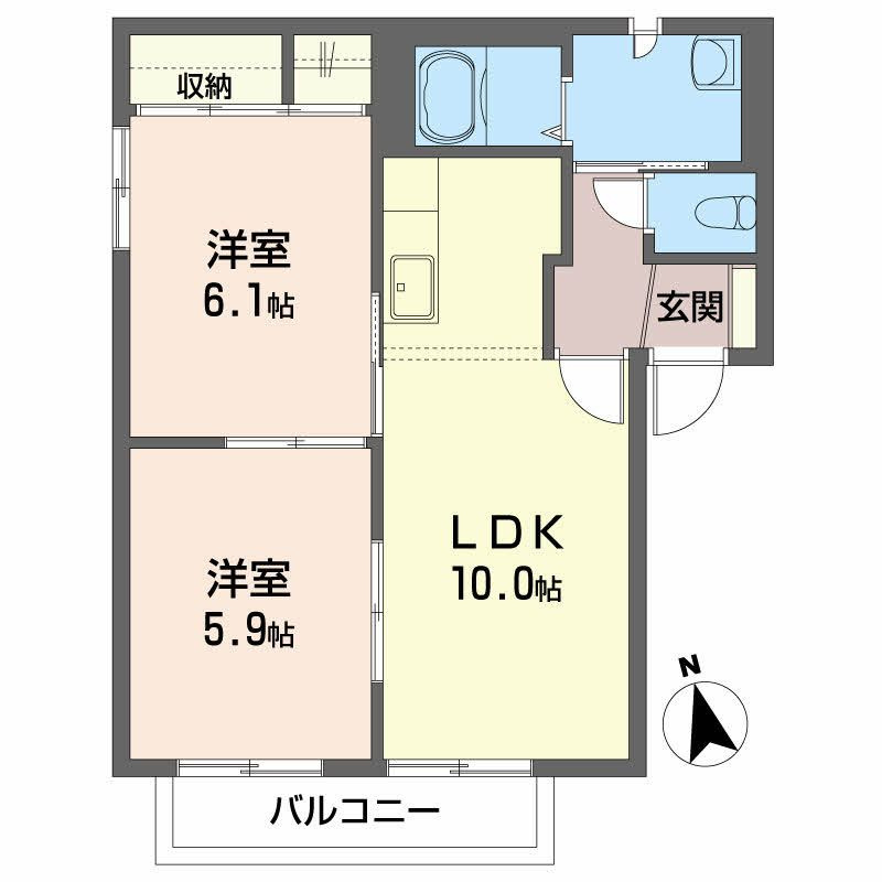 メゾンド・ウィッシュ Ｂの間取り