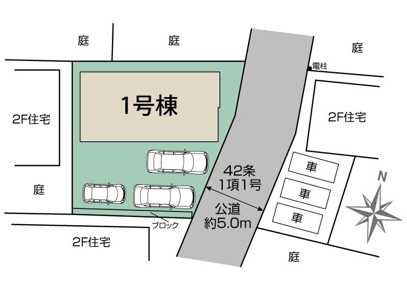 幸手市緑台1丁目2期　区画図