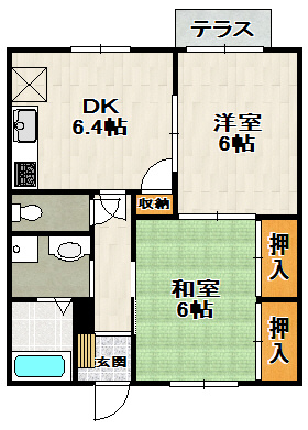 フレグランス仁川の間取り