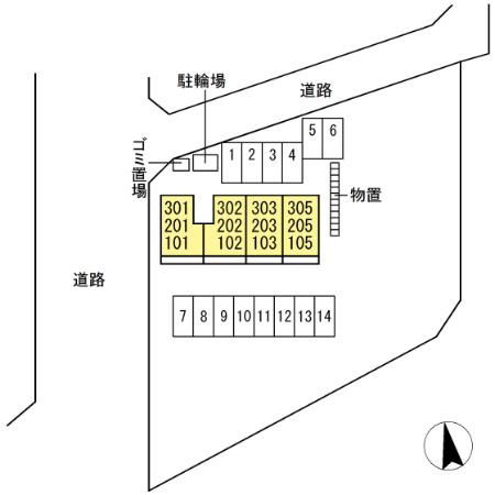 グリーンコートの区画図