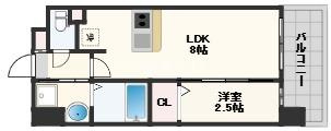 Luxe玉造南の間取り