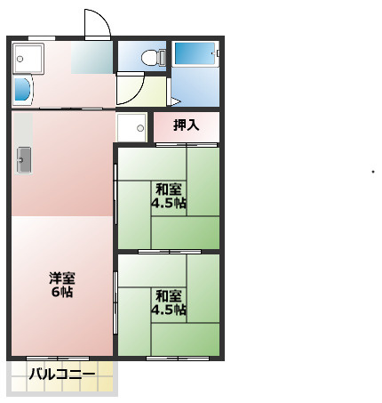 コーポ飯塚IIの間取り