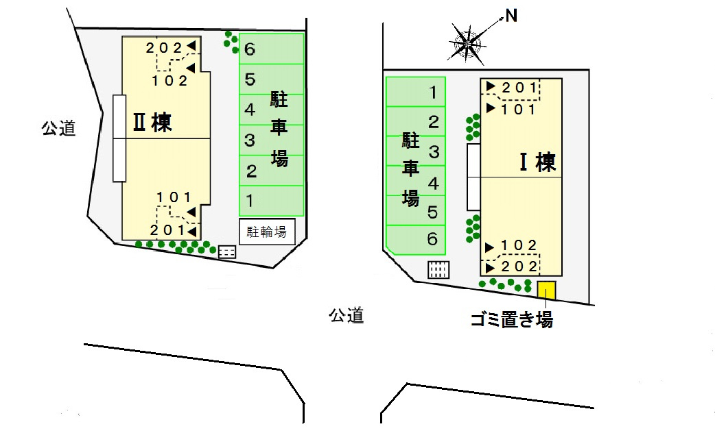 サンヒルズ西町Ⅰの区画図
