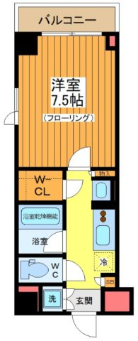 【間取り】 | ルーブル三軒茶屋参番館 | ＊実際の間取りは反転タイプとなります。