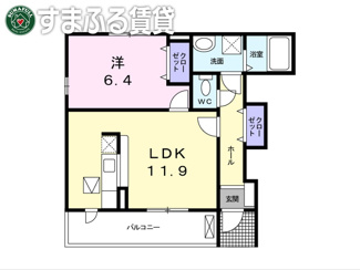 【間取り】 | サンリット　タウンD　西尾市平坂町