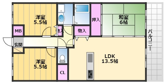 【間取り】 | カルム長堀