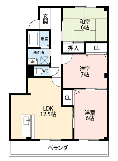【間取り】 | グランドコーポ甲子園