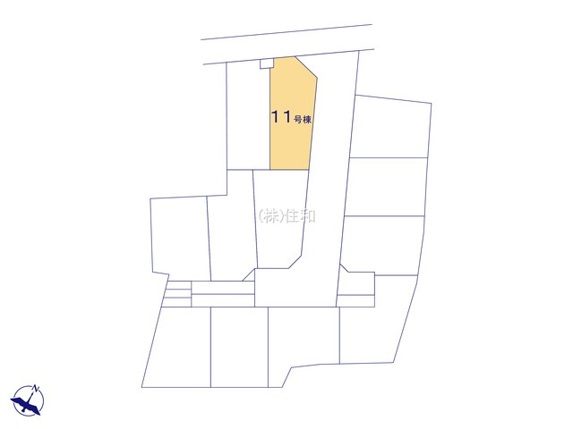 【新築分譲住宅】川越市南大塚3丁目の区画図