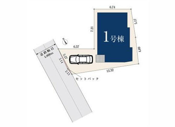 船橋市海神５丁目５０３①の区画図