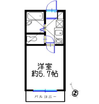 横浜市保土ケ谷区東川島町のアパートの間取り