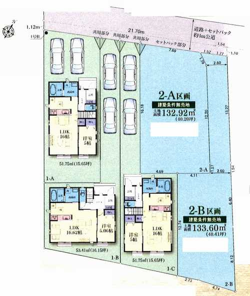 相模原市中央区淵野辺本町1丁目　新築戸建全3棟　C号棟の区画図