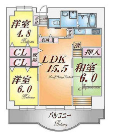 ハイツレインボー塩屋の間取り