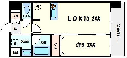 プレサンス松屋町駅前デュオの間取り|プレサンス松屋町駅前デュオ　間取り