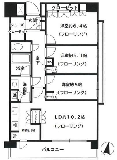 【間取り】 | 中村橋パークホームズオーチャードコート