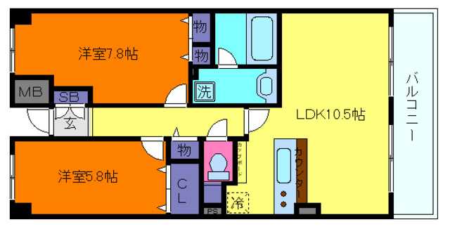 プラスワン芦屋の間取り
