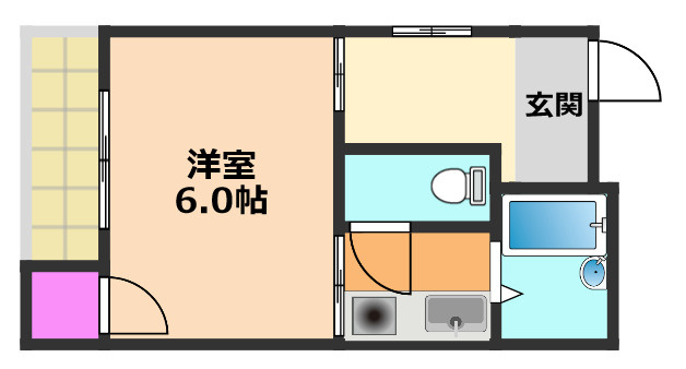 二宮マンションの間取り