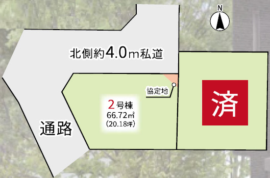 板橋区徳丸6丁目　20帖超LDK　角地×車庫付き戸建　最終1棟の区画図