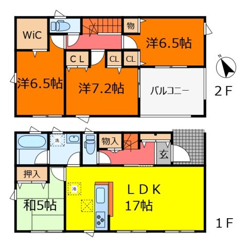 【間取り】 | クレイドルガーデン甲府市下小河原町第2　1号棟 | 間取り