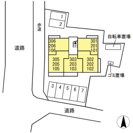 サンイーストの区画図