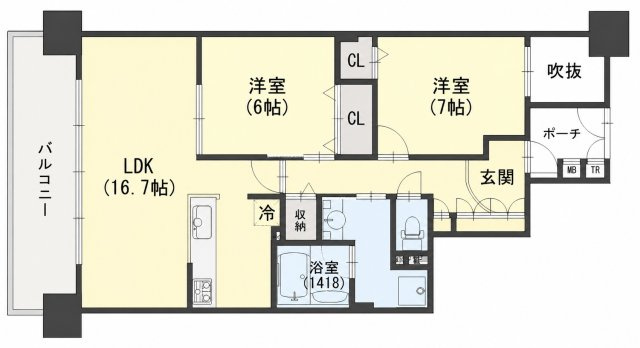 クラウンヒルズ箕面の間取り