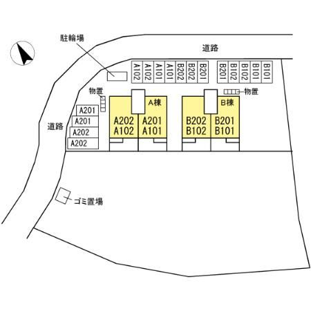 アップルヒルズ　Ｂの区画図