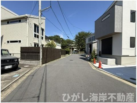 茅ヶ崎市柳島海岸　新築戸建　全19区画の前面道路含む現地写真|現地外観