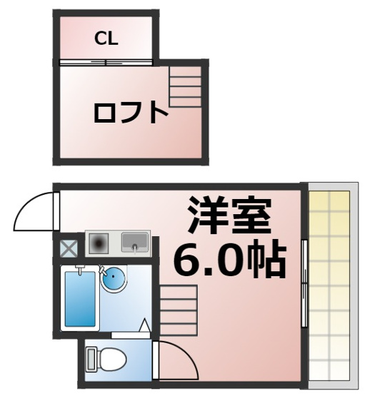 【間取り】 | シルクロード勝山Ⅱ　仲介手数料無料