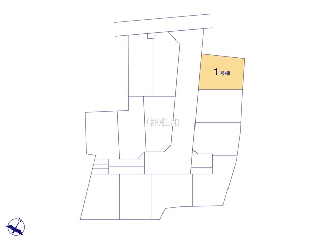 【新築分譲住宅】川越市南大塚3丁目の区画図
