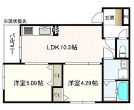 【間取り】 | ヴェルメゾン堺北条町