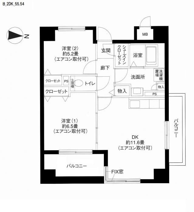 エヴァーグリーン新羽の間取り