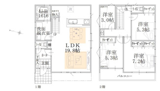 【間取り】 | 白百合１丁目　ー新築一戸建てー | 間取り
