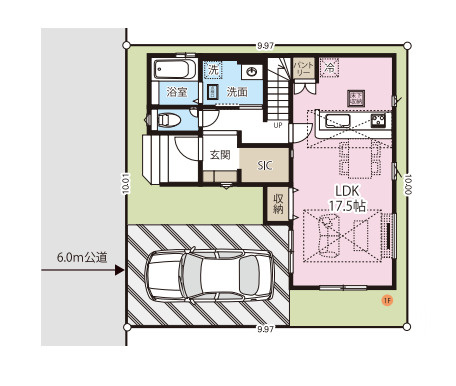 白岡市小久喜　9期　新築一戸建て　グラファーレ　01の区画図|1号棟