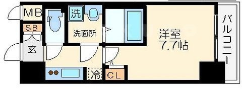 S-RESIDENCE難波EASTの間取り|S-RESIDENCE難波ＥＡＳＴ　間取り