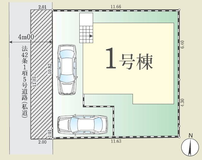 戸建 小平市学園東町の区画図