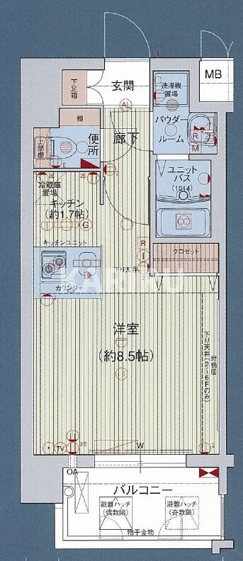 プレサンス城北公園アクアージュの間取り