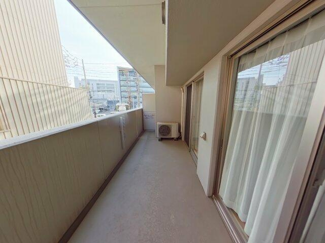 岡山市北区鹿田町１丁目の中古マンションのバルコニー|毎日の暮らしに便利なバルコニ…