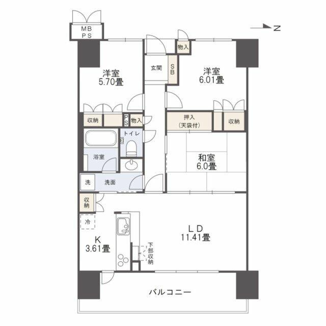 岡山市北区国体町の中古マンション