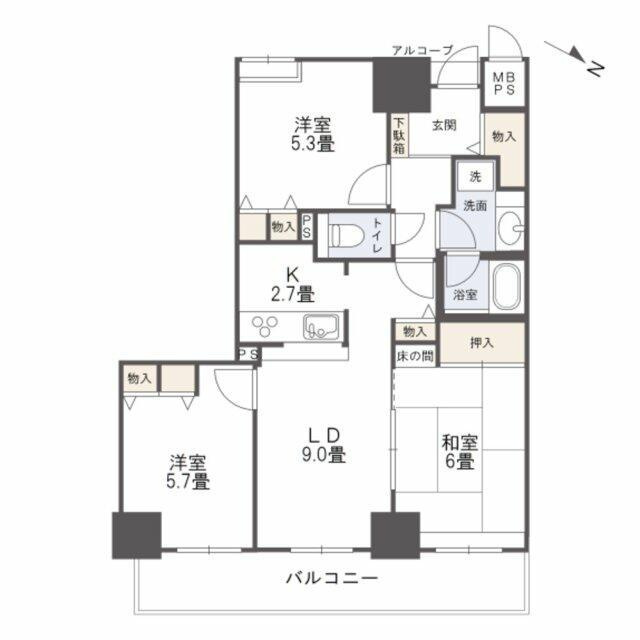 岡山市北区国体町の中古マンション