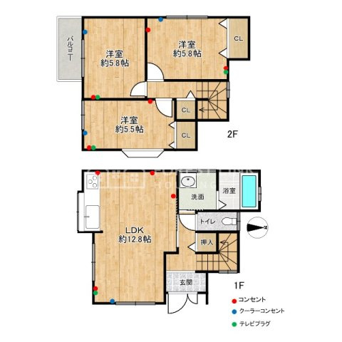 八尾市太田7丁目戸建の間取り|現状と相違する場合は、現状優先とします。