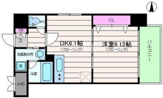 KDXレジデンス難波南の間取り| KDXレジデンス難波南　使い勝手の良い間取り