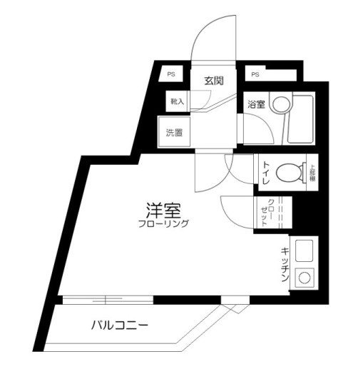 中野区南台４丁目の賃貸マンションの間取り