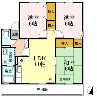 【間取り】 | セジュール虹 D棟