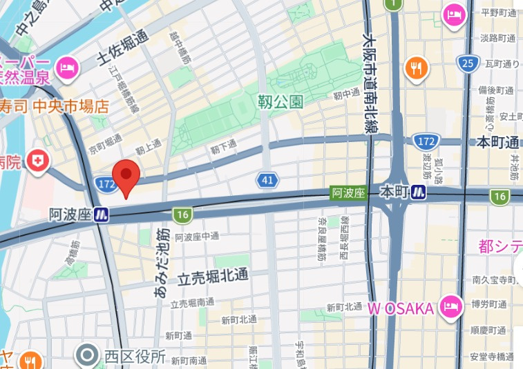 クロスレジデンス阿波座の地図