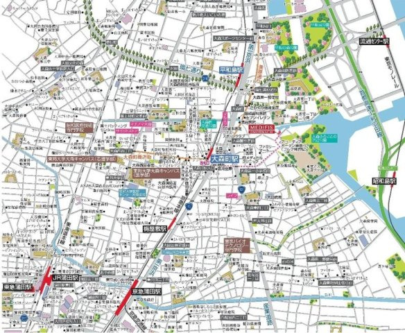 【地図】ＳＰコート大森町